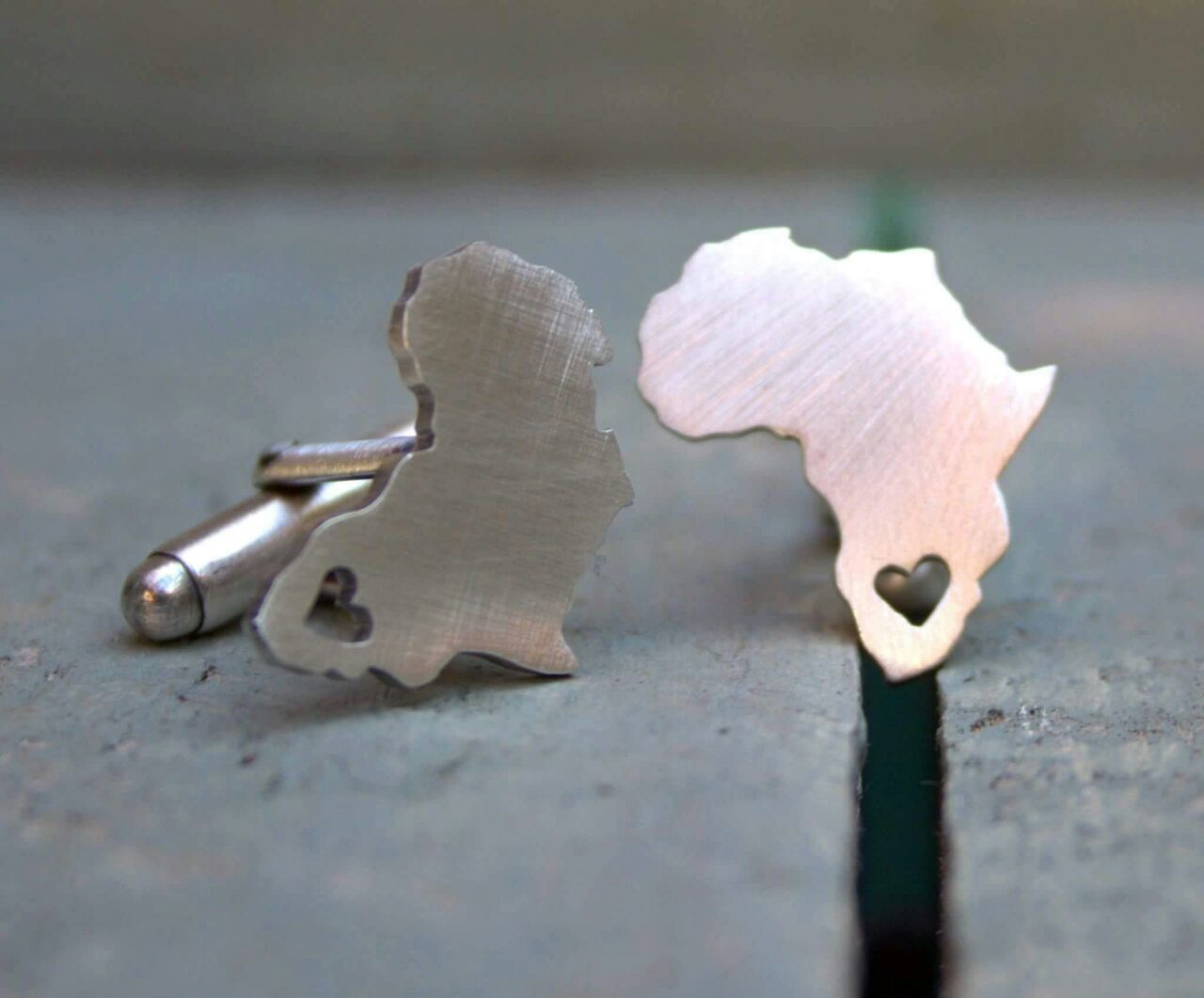 Sterling silver Africa cuff links