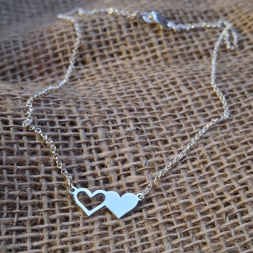 Bonded hearts necklace/bracelet