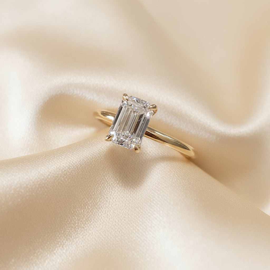 Classic emerald cut ring