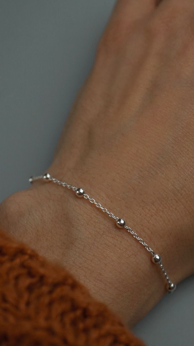 Dew drops - Beaded rolo bracelet