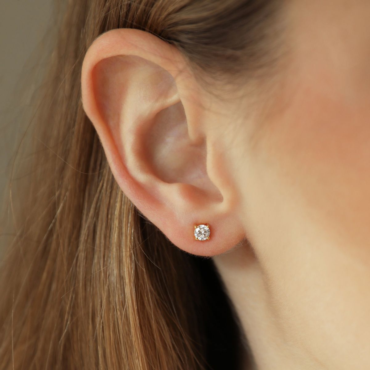 Solitaire Lab Grown Daimond stud