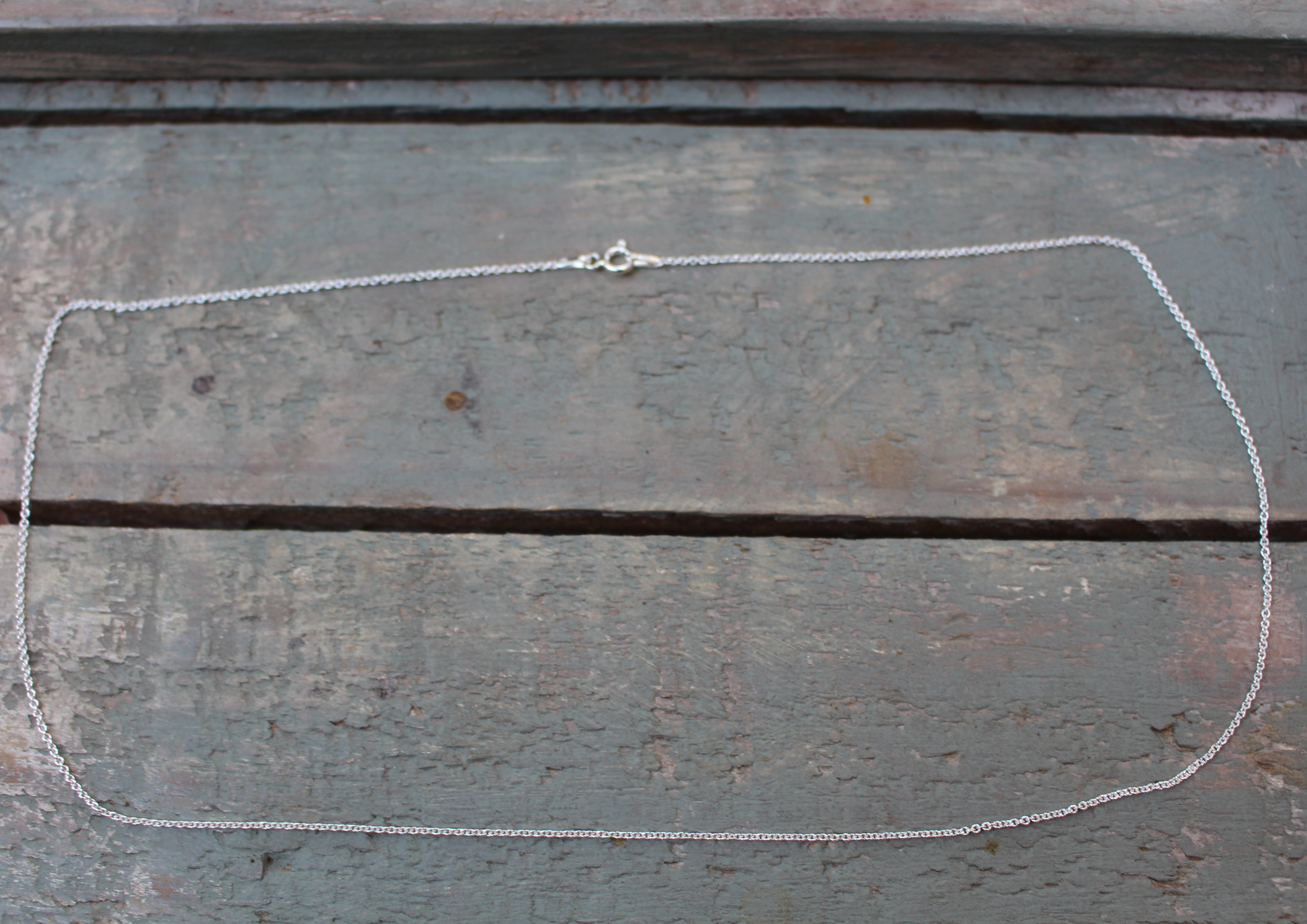 Sterling silver 1mm Anchor link chain.