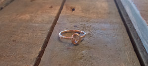 Peach morganite & Rose gold ring