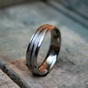 6mm band with 2 raised textured bands