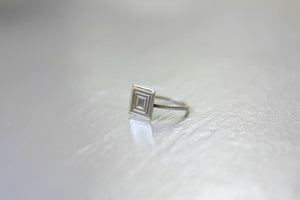Engraved square ring