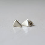 Sterling silver triangle studs.  Please note all pieces are made on order by Erfdeel Juwele. Allow up to one week for manufacture.